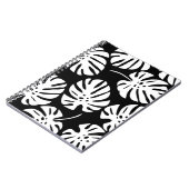 着色モンステラ葉フローラ抽象芸術 ノートブック (左側)