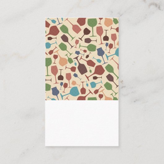 着色ワイングラス模様 名刺 (裏面)