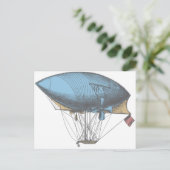 着色ヴィンテージ飛行船 ポストカード (スタンド正面)