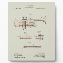着色化ヴィンテージトランペット特許イラストレーション