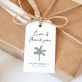 着色可能なヤシの木のバチェロレッテ ギフトタグ