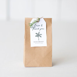 着色可能なヤシの木のバチェロレッテ ギフトタグ