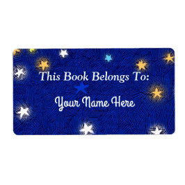 着色夕べ星エッチングカスタム蔵書票 ラベル