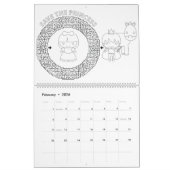 着色帳カレンダー カレンダー (2月 2026)