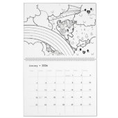 着色帳カレンダー カレンダー (1月 2026)