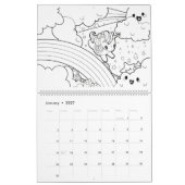 着色帳カレンダー カレンダー (1月 2027)