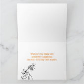 着色帳ハッピーバースデーカード名前をカスタムする カード (内部)