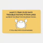 着色悪いパーキングカニ ポストイット (正面)