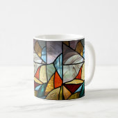 着色数々のガラス抽象芸術 コーヒーマグカップ (正面右)