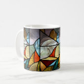 着色数々のガラス抽象芸術 コーヒーマグカップ (正面左)