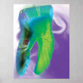 着色熱狂する歯デザイン歯科医ポスター ポスター (正面)