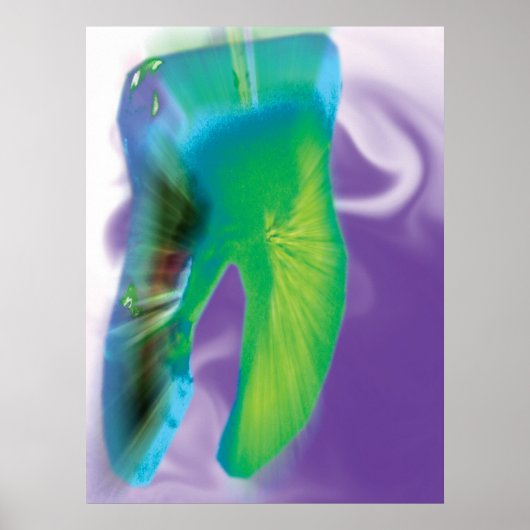 着色熱狂する歯デザイン歯科医ポスター ポスター (正面)