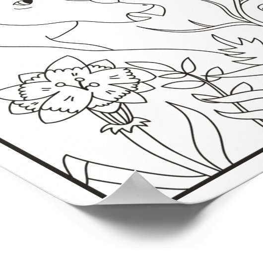 着色用恐竜 ポスター (角)