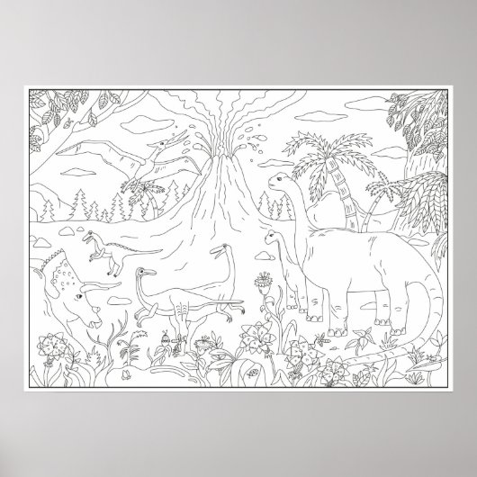 着色用恐竜 ポスター (正面)