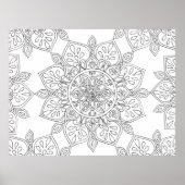 着色用白黒フローラ ポスター (正面)