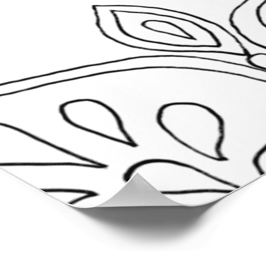 着色用白黒フローラ ポスター (角)