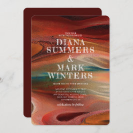 着色砂結婚式招待状プリント 招待状