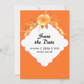 着色結婚式招待状カードデザイン 招待状 (裏面)