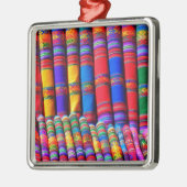 着色織物 メタルオーナメント (左)