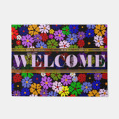 着色花飾り戸敷 ドアマット (正面)