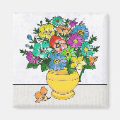 着色花 マグネット (正面)