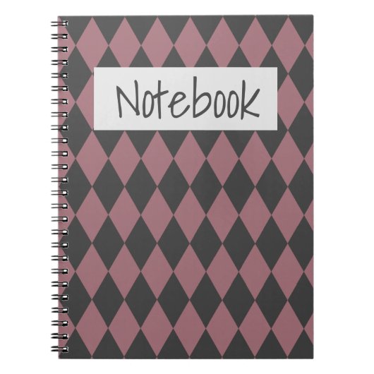 着色菱形エレガント装飾用クッション ノートブック (正面)