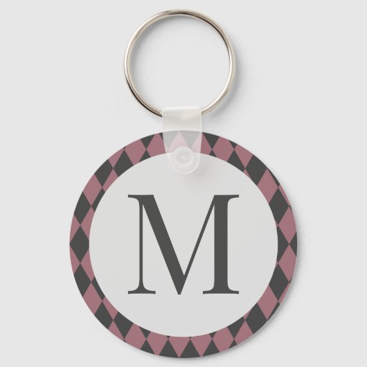 着色菱形エレガント キーホルダー (正面)