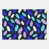 着色葉柄包み紙 ラッピングペーパーシート (正面3)