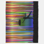 着色雨 フリースブランケット (正面)