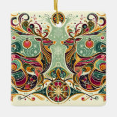 着色鮮やかトナカイ セラミックオーナメント (正面)