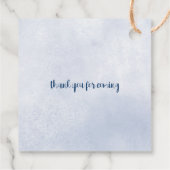 着陸すぐ青い男の子飛行機の赤ちゃんシャワー フェイバータグ (裏面)