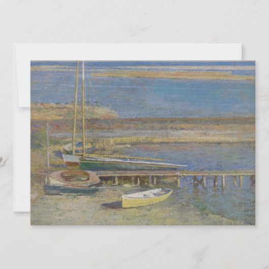 着陸するボート（ニューイングランドの風景） カード (正面)