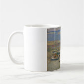 着陸するボート(ニューイングランドの風景) コーヒーマグカップ (左)