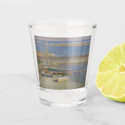 着陸するボート（ニューイングランドの風景） ショットグラス (正面)