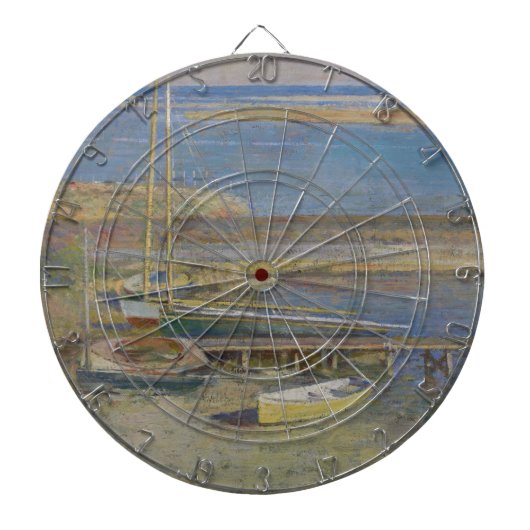 着陸するボート(ニューイングランドの風景) ダーツボード (正面)