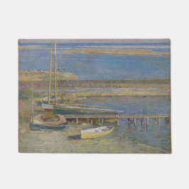 着陸するボート（ニューイングランドの風景） ドアマット