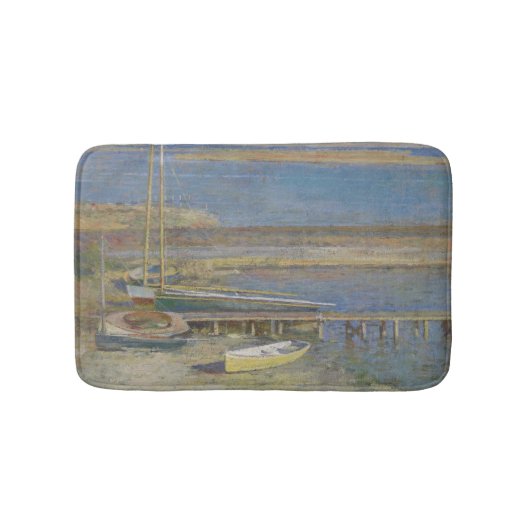 着陸するボート(ニューイングランドの風景) バスマット (正面)