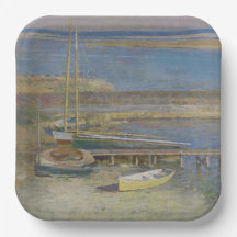 着陸するボート（ニューイングランドの風景）