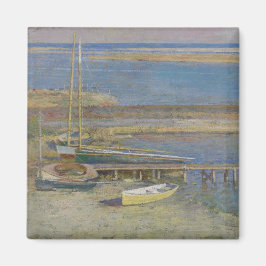 着陸するボート（ニューイングランドの風景） マグネット