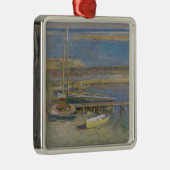 着陸するボート（ニューイングランドの風景） メタルオーナメント (右)