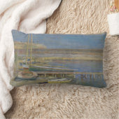 着陸するボート（ニューイングランドの風景） ランバークッション (ブランケット)