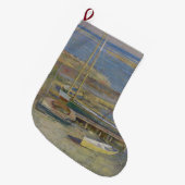 着陸するボート（ニューイングランドの風景） ラージクリスマスストッキング (正面 (吊り時))