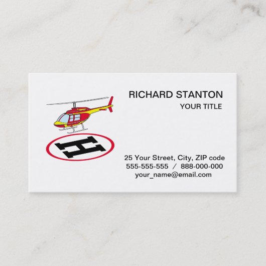 着陸ヘリコプター 名刺 (正面)