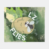 着陸帯 フリースブランケット (正面(横))