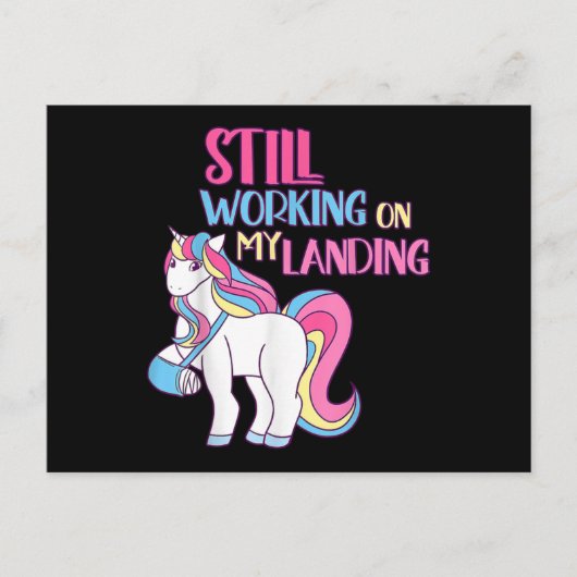 . .着陸時のけがをやりながら、かわいい腕を骨折 ポストカード (正面)