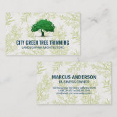 着陸機 | ツリーのロゴ | 離れパターン 名刺 (正面/裏面)