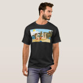 着陸船をビーチに。軍隊と水着 Tシャツ (正面フル)