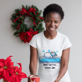 睡眠おもしろい雪だるま負荷エネルギー Tシャツ