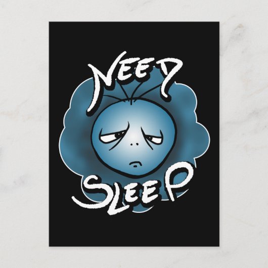 睡眠が必要 – 眠い気分 ポストカード (正面)