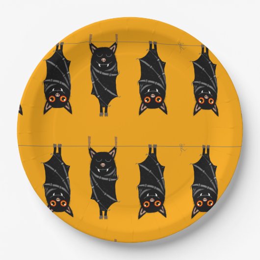 睡眠こうもり ペーパープレート (正面)